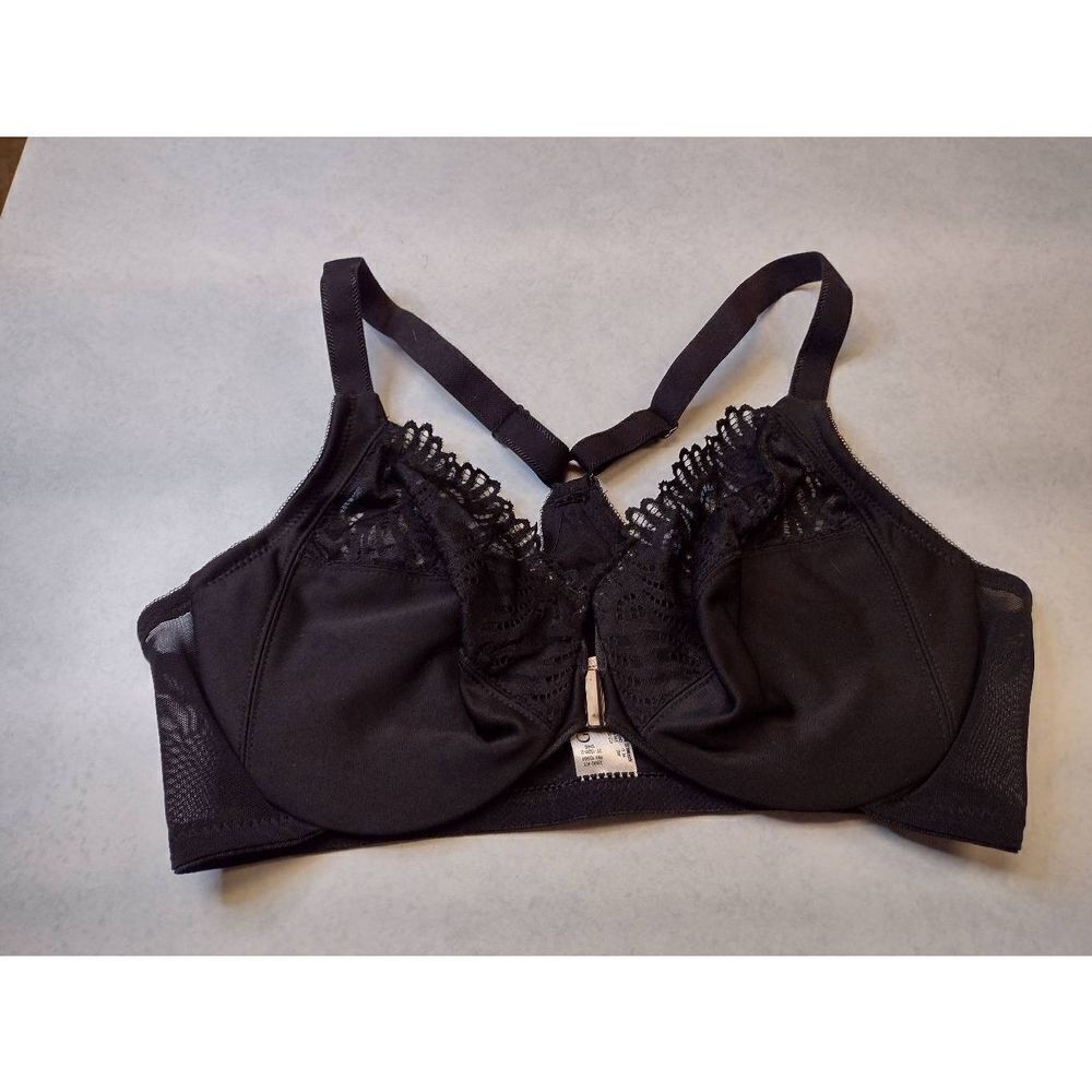 Glamorise size 36D Elegance Front Close T-back Wonderwire Bra